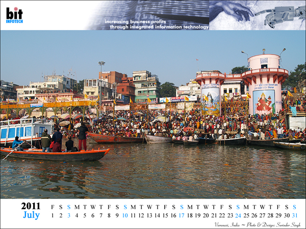 Calendar 2011 Varanasi, India : bitINFOTECH New Delhi, India.